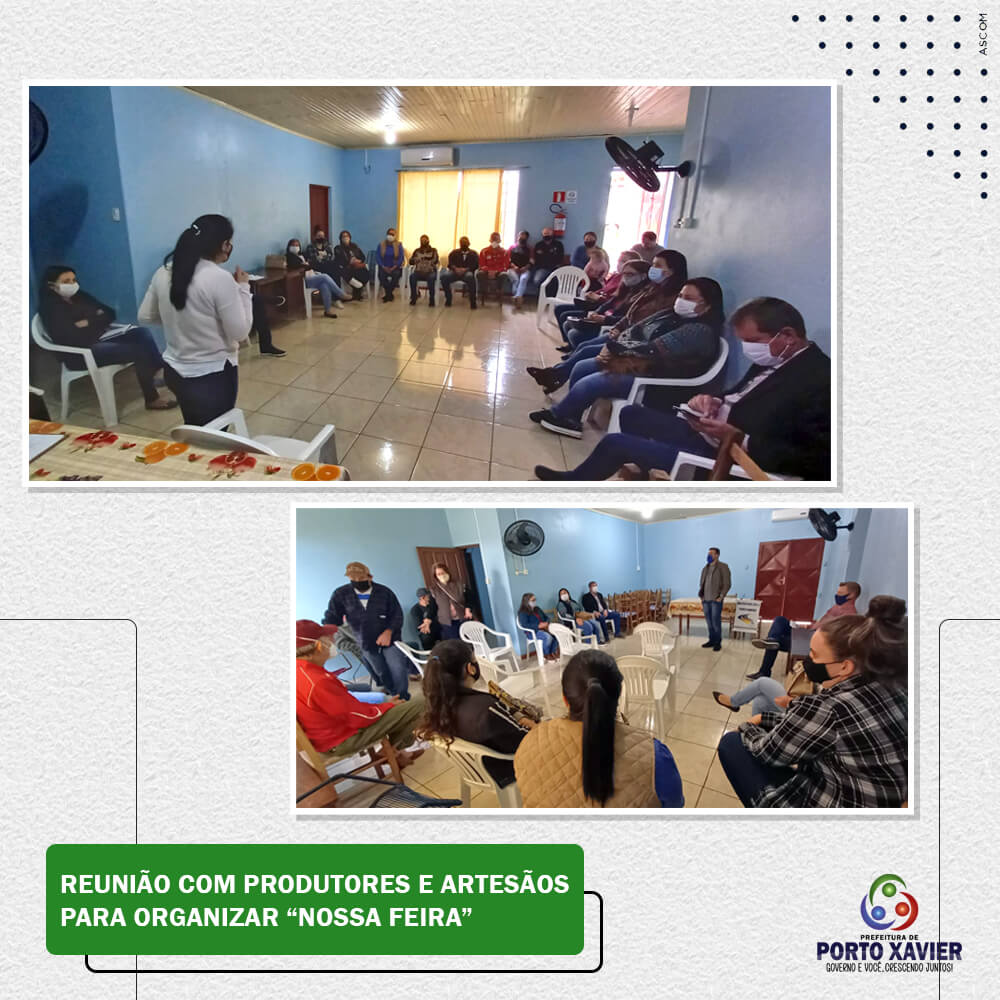 REUNIÃO COM PRODUTORES E ARTESÃOS PARA ORGANIZAR “NOSSA FEIRA”